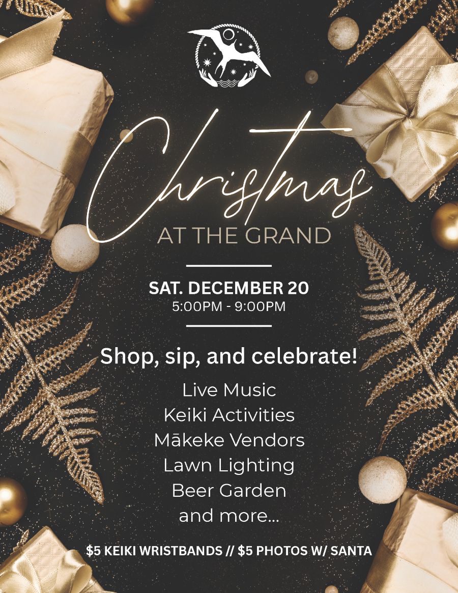 a christmas event with gold decorations and ornaments